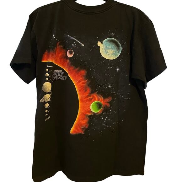 Vintage 90s Solar System National Air and Space Smithsonian 1990 Single Stitch L - Picture 4 of 4